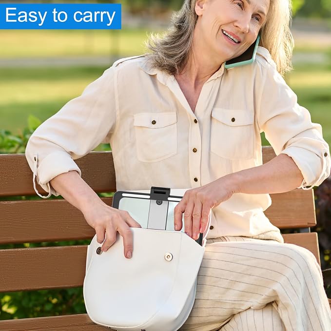 5X Magnifying Glass with Light,Foldable Acrylic Lenses Handheld Magnifying Glass,Lightweight Rectangular Magnifier for Seniors Reading、Close Work、Observe The Stamps