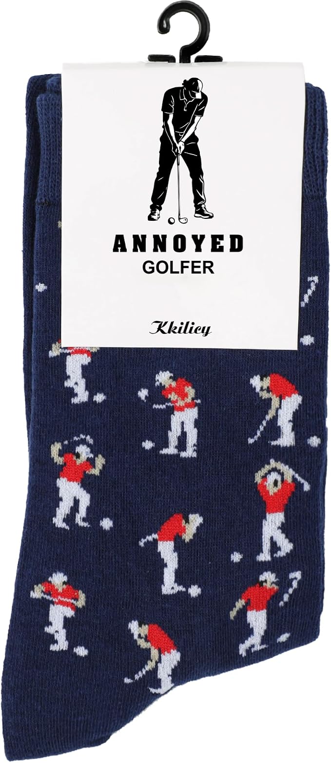 Annoyed Golf Socks for Men,Christmas Stocking Stuffers Gift for Dad Husband, Funny Golf Accessories Gifts for Men