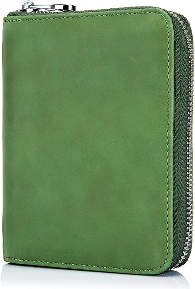 RFID Blocking 24 Slot Credit Card Holder Wallet Real Leather Multi Card Organizer Wallet with Zipper