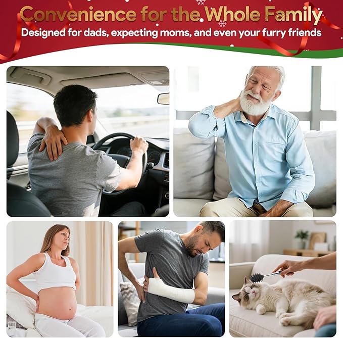 Gelibo Telescoping Large Back Scratcher with 5 Detachable Heads, Valentines Day Gifts for Him, Gifts for Men, Extendable Back Massager Tool with Beautiful Box