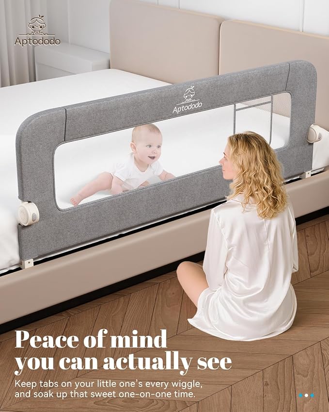 59" Upgraded Bed Rail for Toddlers with U-Shape Base, Toddler Bed Rails with More Stable and Secure, Fit for Twin, Full, Queen Size Bed,High/Low Mattresses, Box/Platform Bed