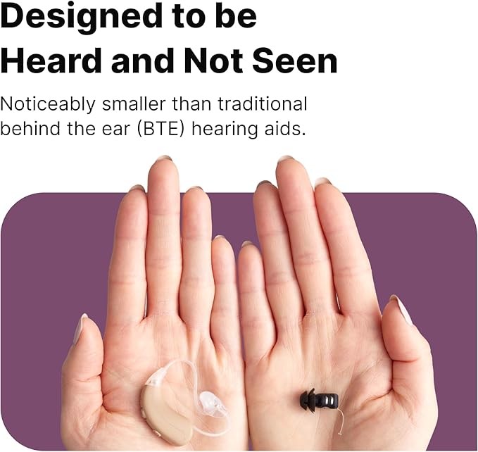 EARGO 8 Virtually Invisible Self-Fitting FDA-Cleared OTC CIC Hearing Aids - Most Advanced Model with Smart Sound Adjust and Sound Match Technology, Rechargeable, Lifetime Customer Support