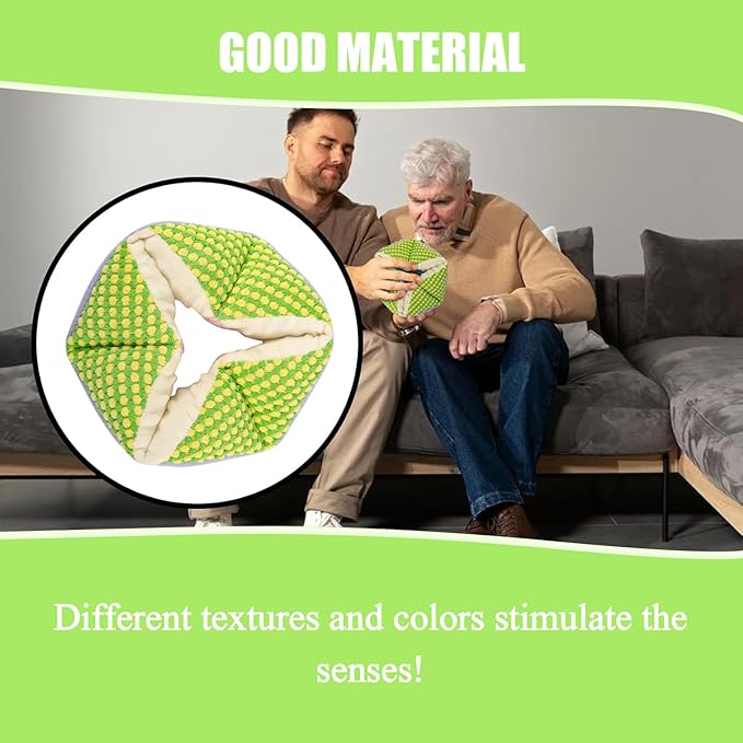 Tactile Sensory Pillow for Dementia Relief,Dementia Products for Elderly,Fidget Toy for Alzheimer & Dementia,Soft Alzheimers Products for Elderly,Activities for Eementia Patients,Tactile Sensory Toys