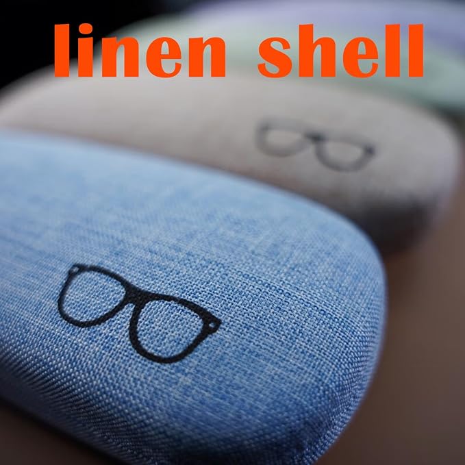 ABAJI Eyeglasses Case Kids Students Reading Glasses Organizer Hard Shell Lint Lining Snap Close Men Women Boys Girls