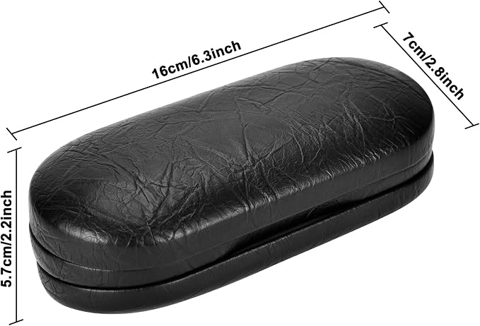 Muf 2 in 1 Contact Lens Case and Glasses Case, Double Sided Design with Mirror, Portable Travel Kit with Tweezer, Remover and Solution Bottle, Black 02