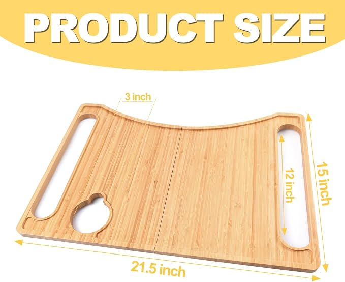 Walker Tray for Seniors, Lightweight, Foldable with Cup Holder | Tray for Folding Walker Accessories for Elderly Fits Most Standard Walkers, Portable 21.5"x15" Surface for Dining&Traveling