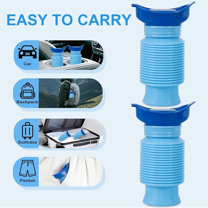 Pee Bottles for Men,Portable Urinal for Men,Collapsible Urine Bottle 750ML | Car Urinals for Men and Women,Emergency Urinal Bottle Shrinkable Pocket Toilet for Travel,Camping,Traffic Jam,Road Trips
