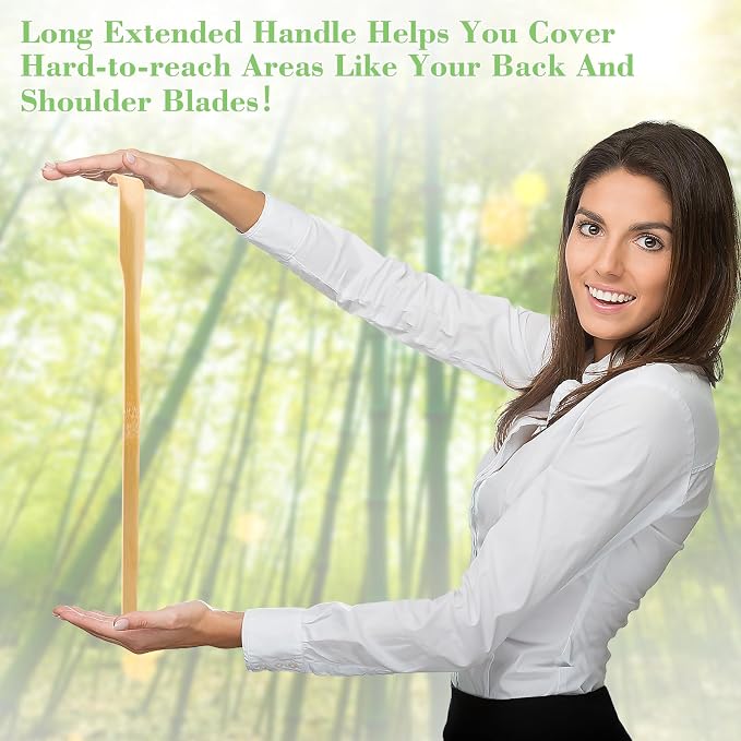 36 Pack Bamboo Back Scratcher for Men Women Adults, Bulk Christmas Stocking Stuffers Gifts for Adults Men Women, Easter Basket Stuffers for Nursing Home, 16.5" Long Handle Back Scratchers