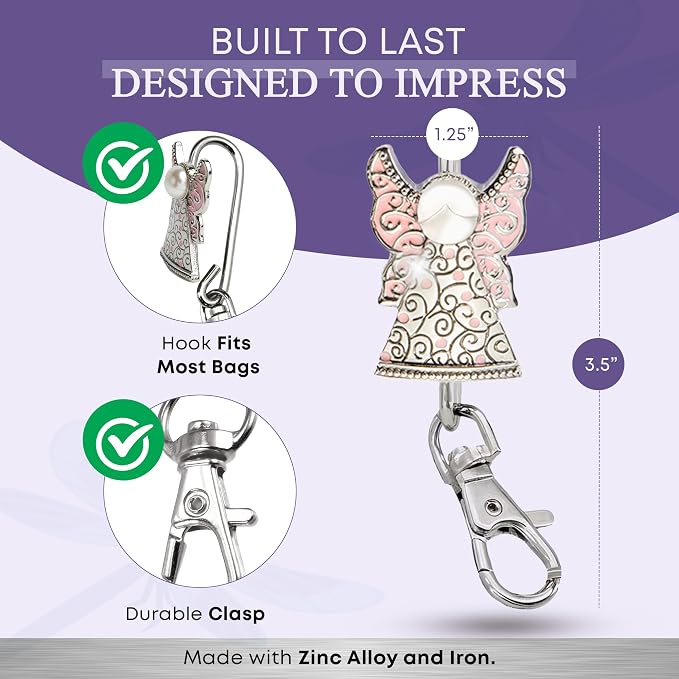 Women’s Bag Charm Key Finder, Car Keychain Hook, Cute Purse Organizer & Tote Bag Accessories, Gifts for Mom - Original
