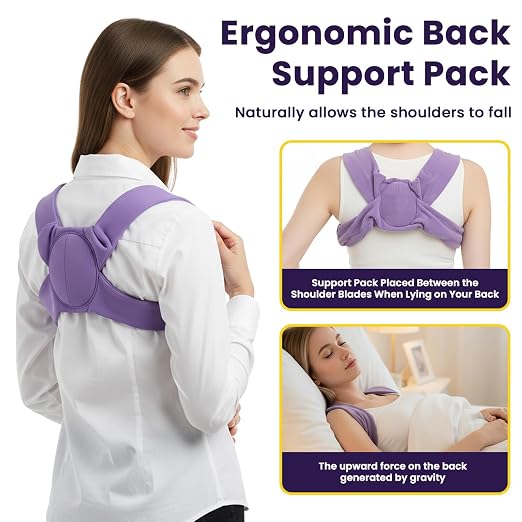 Shoulder Brace for Sleeping,Straps Hunchback Posture Upper Back Corrector for Men Proper Align Sleep Support Device Night Shoulder Opener Stabilizer Better Nighttime Chest Belt
