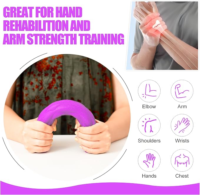 DICYWUDI Flex Therapy Bar and Grip Strength Trainers set, Physical Therapy & Resistance Bar for Golfers Elbow, Tendinitis, Wrist,Forearms Pain, Improve Grip Strength and Relieve Pain