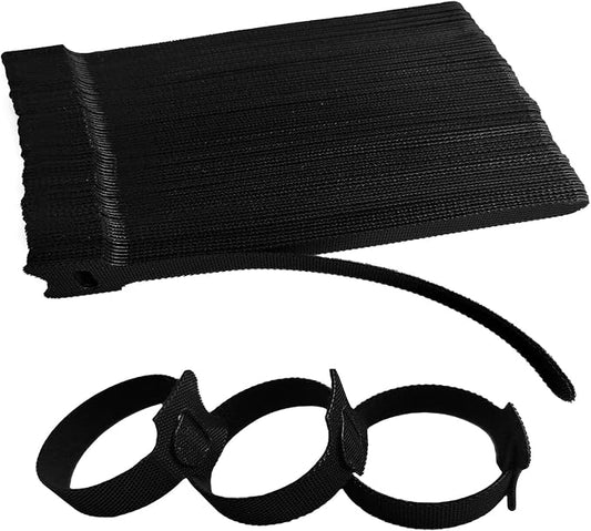 120 PCS 10 Inches Black Reusable Cable Ties,Multi-purpose Adjustable Cord Straps,Cable Organizer,Cord Wrap and Hook Loop Cords Management,Adjustable Cord Ties for Home,Garden,Office,Data Centers