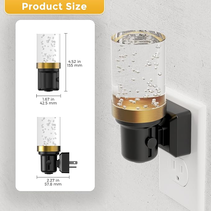 L LOHAS LED Night Light, 2 Pack Dimmable Night Lights Plug into Wall | Automatic Night Lights Plug in with Auto Light Sensor, Adjustable Brightness 5000K LED Night Light, for Bedroom Hallway Home