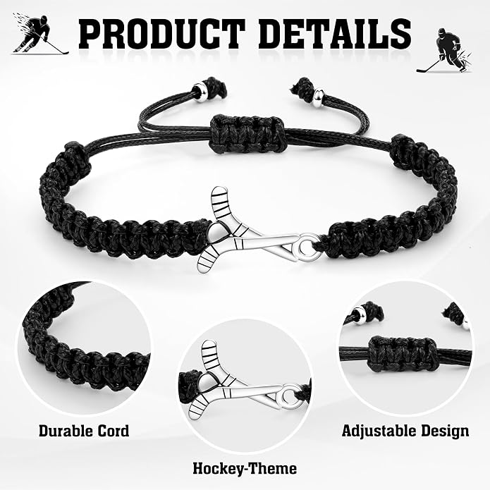 PEALICIOUS Soccer Gifts for Boys Sport Jewelry for Son and Dad | Golf Gifts for Golfers with Natural Stone, Hockey Baseball Bracelet for Boys, Men Soccer Golf Stuff for Team Hockey Bracelet