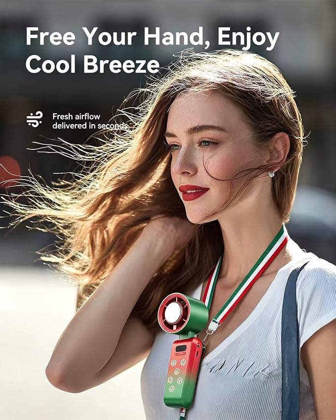 Handheld Portable Turbo Fan with Ice Cooler, Speed (1-199) 5500mAh Rechargeable Personal Fan,[20H Cooling Time] [20000 RPM] Pocket Fans for Travel/Outdoor/Office, Soccer