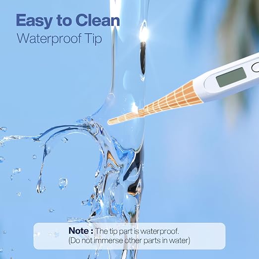 Boncare Digital Thermometer for Adults, Kids & Babies, Orange | Accurate & Safe Oral and Rectal Thermometer with 10-Second Reading and Fever Alarm