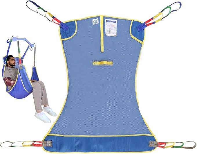 500lbs Mesh Full Body Sling for Lift - Patient Transfer Sling with Wide Pads for Elderly & Disabled,Compatible and Multi-Scene Transfer
