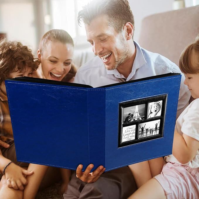 Ywlake Photo Album 4x6 500 Pockets Photos, Extra Large Capacity Family Wedding Picture Albums Holds 500 Horizontal and Vertical Photos Blue