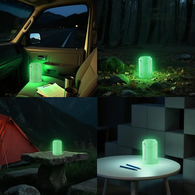 Lichamp LED Camping Lantern, 4 Pack Battery Powered Flashlight for Power Outages, Portable Collapsible Hanging Light Essential for Home, Outdoor, Emergency Lamp Survival Kit Gear for Hurricane, C2