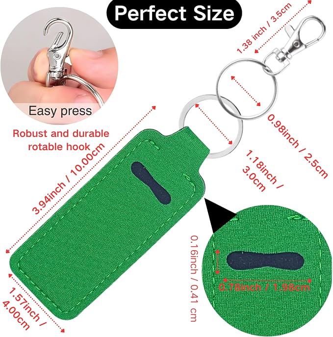Chapstick Holder Key Chain Lipstick Holder Lip Balm Holder Keychain | Stocking Stuffers Gift, Compatible with Chapstick, Lip Balm and Lipstick, Bag Charm Accessories, Gifts for Women Friend