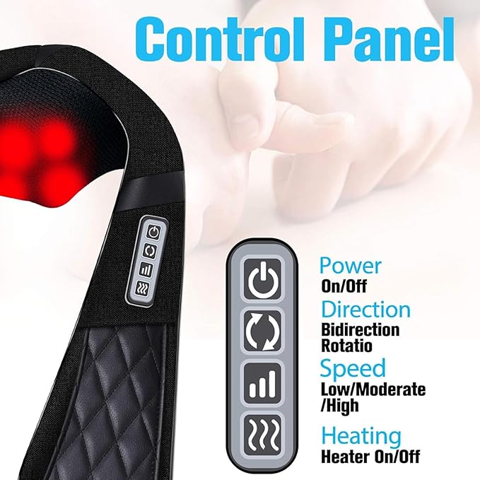 VIKTOR JURGEN Christmas Gifts for Women & Men, Shiatsu Neck and Shoulder Massager with Heat Deep Tissue Kneading Sports Recovery Massagers for Back, Foot, Relaxation Gifts for Wife, Husband, Him, Her