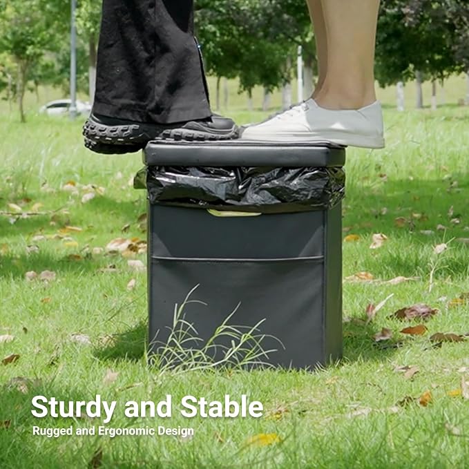 Ann Katy Upgrade XXL Portable Toilet for Adults, Extra Large Floding Toilet | Lightweight&Compact Potty with Lid for Adults and Kids,Portable Camping Toilets for Hiking,Beach,Boat,RV and Truck