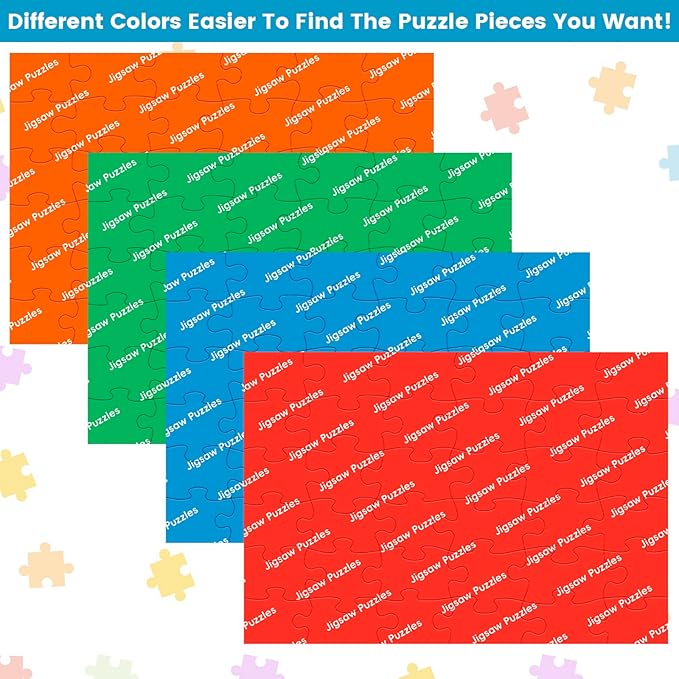 4 Packs 36 Piece Large Jigsaw Puzzles for Elderly Dementia, Alzheimer's Products Activities, Easy Puzzles Cognitive Games Activities for People with Dementia