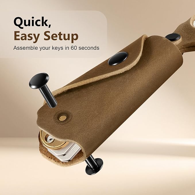 Key Organizer for Men Compact Key Holder Minimalist Key Case Metal Key Chain Key Holder for Keychain Secures 2-5 Keys