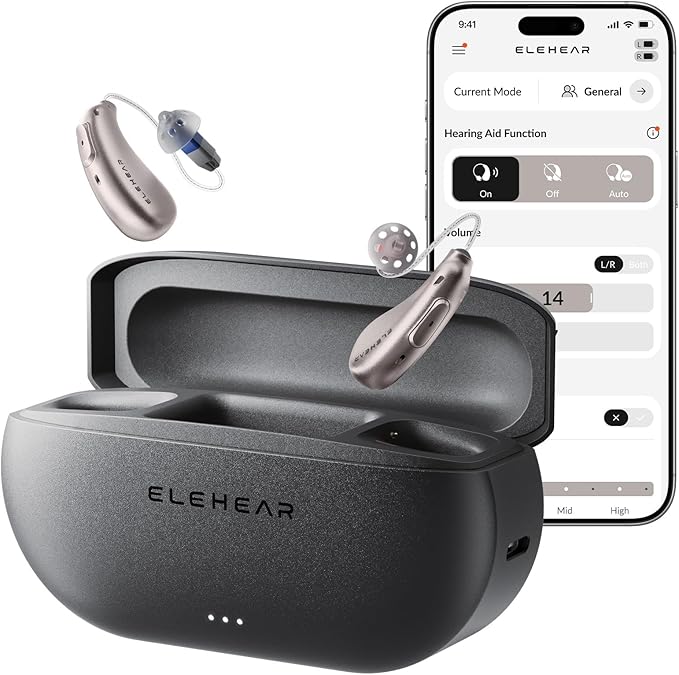 ELEHEAR-Beyond Hearing Aids, OTC Rechargeable Bluetooth Hearing Aids for Seniors and Adults with AI Noise Cancellation, Superior Sound Quality, Bluetooth 5.3 and App Control