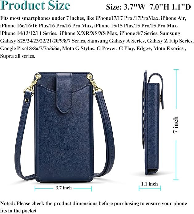Peacocktion Small Crossbody Cell Phone Purse for Women, Lightweight Mini Small Crossbody Bags for Women with Card Slots