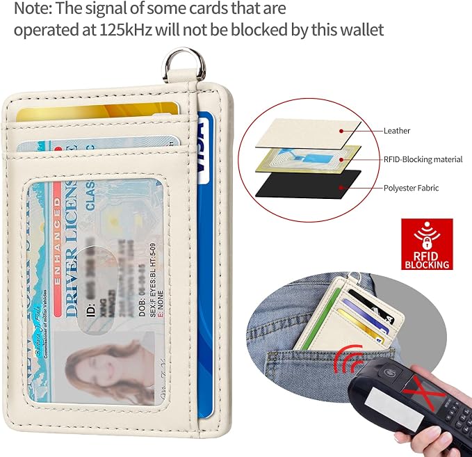 Slim Minimalist Front Pocket Wallet, RFID Blocking Credit Card Holder Wallet with Detachable D-Shackle for Men Women