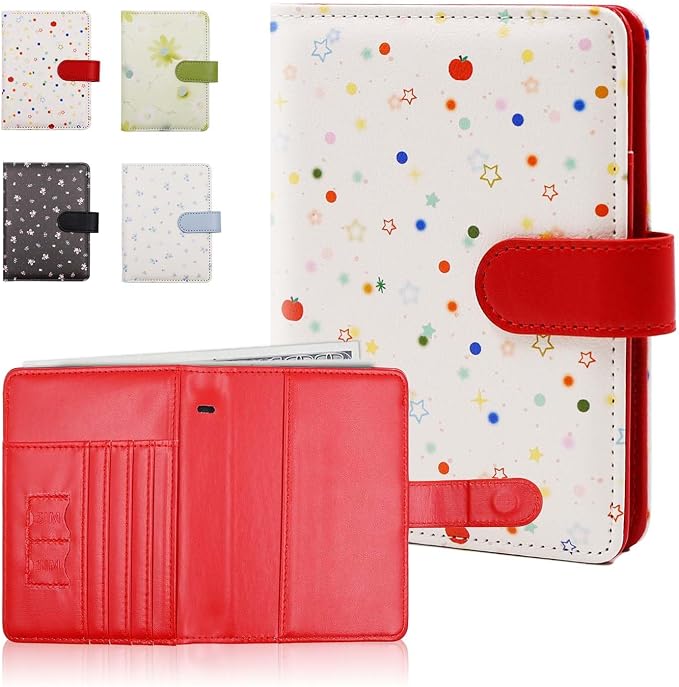 Melsbrinna Rfid Passport Holder for Travel women/Men, Cute Passport Wallet Rfid Blocking Card Slots, Rfid Passport Cover/CaseTravel Wallet, Passport Book Holder (1, apple red)