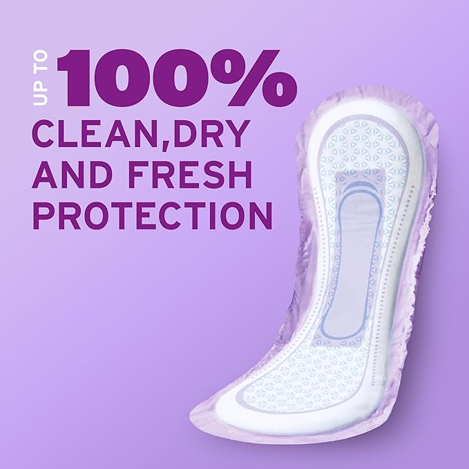 Poise Incontinence & Postpartum Pads for Bladder Leaks, 7 Drop Ultra Absorbency, Long Length, 39 Count, Packaging May Vary (Pack of 2)