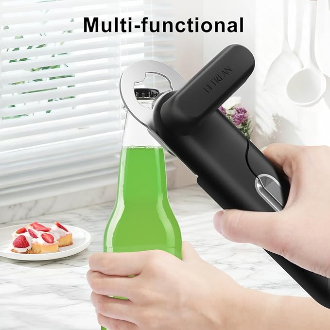 Ultrean Manual Bottle Opener Can Opener [2025 Upgraded], Heavy-Duty Stainless Steel Manual Handheld Can Opener with Smooth Edge, Ergonomic Handles,Rust Proof,Oversized Easy Turn Knob,Christmas gifts