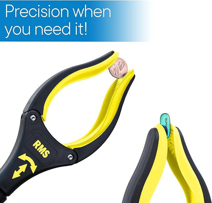 RMS 2 Pack 21 Inch Short Grabber Reacher with Rotating Jaw - Mobility Aid Reaching Assit Tool