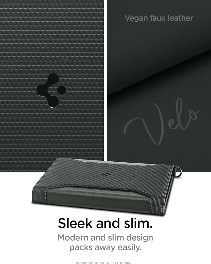 Spigen Life Passport Card Cover Holder, RFID Blocking | Travel Document Organizer, SIM Card Pin Included - Black