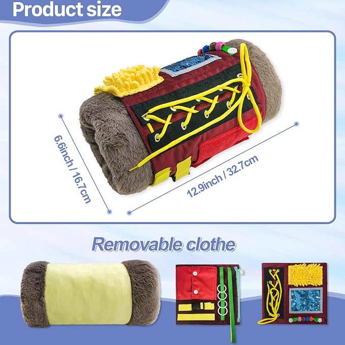 Fidget Blanket and Muff for Adults with Dementia, Fidget Blanket for Alzheimers Dementia Activities Products, Sensory Fidget Toys, Anxiety Relief