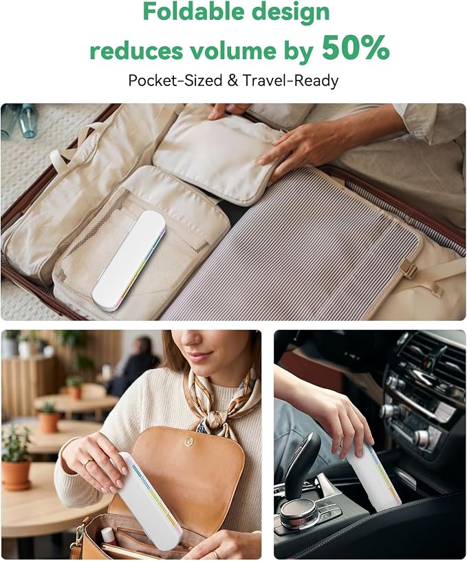 Foldable Weekly Pill Organizer 2 Times a Day - Magnetic Moisture-Proof 7 Day Pill Box AM PM, Portable Travel Medicine Organizer with Removable Lids for Vitamins, Supplements and Fish Oils (Multicolor)