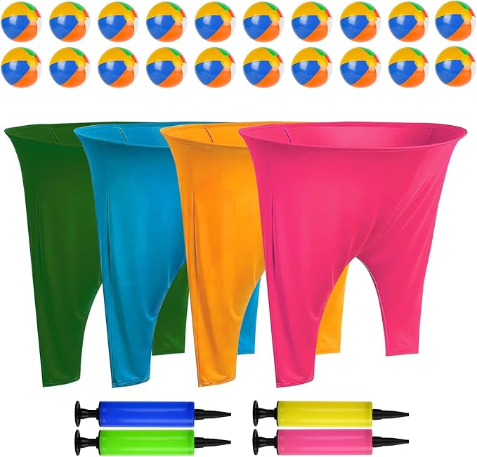 Granny Pants Yard Game, Granny Pants with Bouncy Balls & Pump, Giant Pants Outdoor Game & Big Pants Ball Catch Game, Granny Pants Game for Kids & Adults, Perfect for Family Reunion Games
