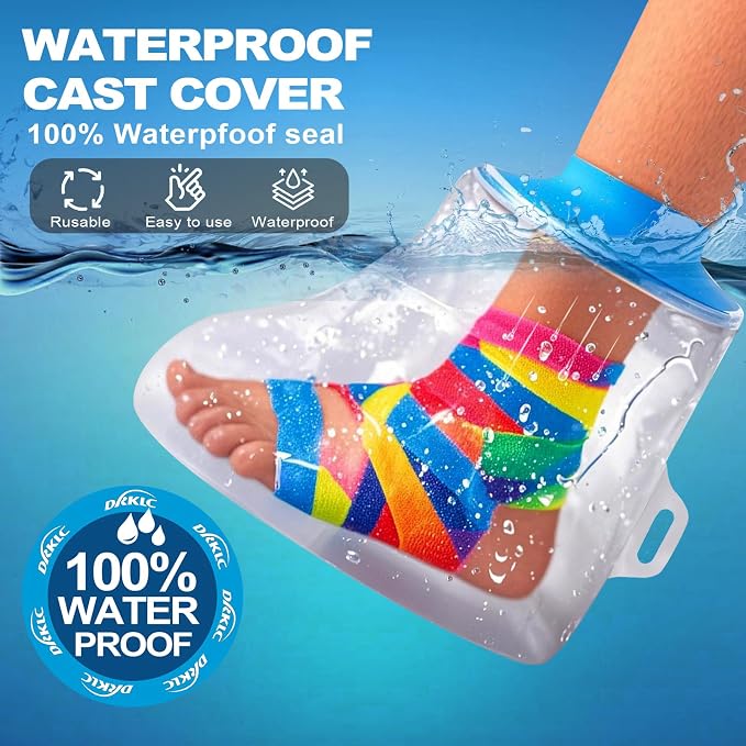 Heel Protector Boot for Pressure Sores with Waterproof Foot Cast Covers for Shower After Surgery. Adjustable Foot Boot for Elderly Bedridden Pressure,Ankle Pillow for Bed, Wheelchairs
