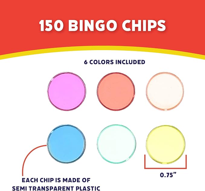 Popular Playthings Deluxe Bingo Game Set, Metal Cage with Reusable Cards and Marker Chips, Board Game Set for Adults and Kids - 18 Cards & 150 Chips