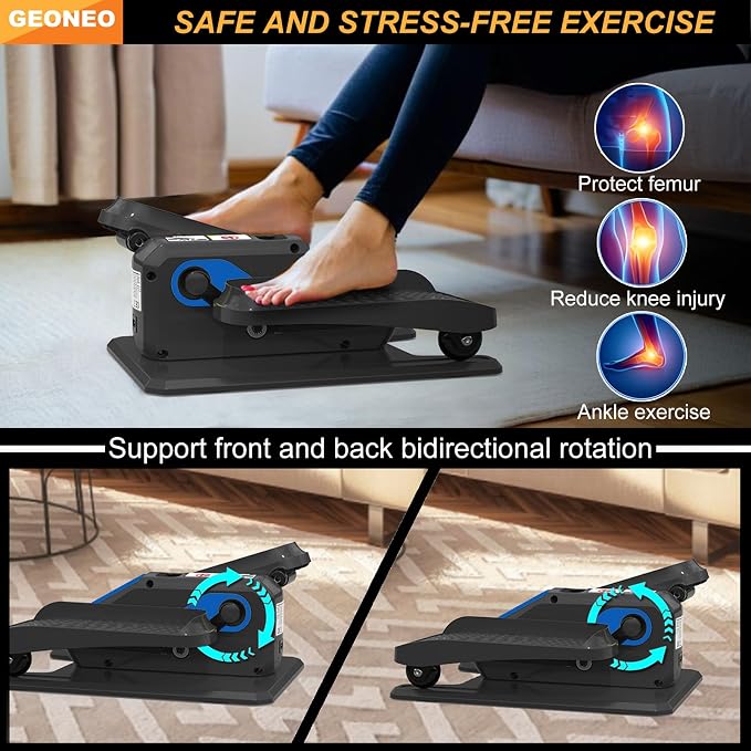 Under Desk Elliptical Machine, Electric Elliptical Exerciser for Senior, Quiet & Small Electric Seated Pedal Exerciser for Home with Monitor, Remote Control & 12 Adjustable Speeds