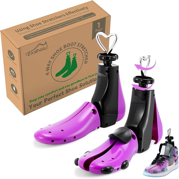 Shoe Stretcher Men, Women Leather Boot Stretcher for Wide Feets, Shoe Tree Adjustable Boot Widener Stretcher