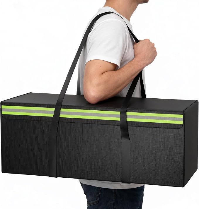 Large Fireproof Document Bags 24x12x12” Waterproof Storage Bag & Fireproof Folder Safe Box for Cash, Photo Albums, Valuables, Extra Large Fireproof Storage Bag with Silicone Coating & Zipper Closure