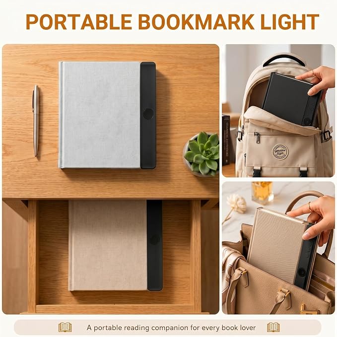 30 LED Book Light for Reading at Night in Bed, Rechargeable Book Page Light, 3 Color Temperatures, Stepless Dimming, 1-99 Min Timer, 2-in-1 Reading Light Light & Night Light, Gift for Readers Black