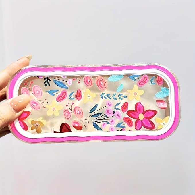 Glasses Case Hard Shell, Clear Eyeglass Case, Cute Holder for Sunglasses and Reading Glasses