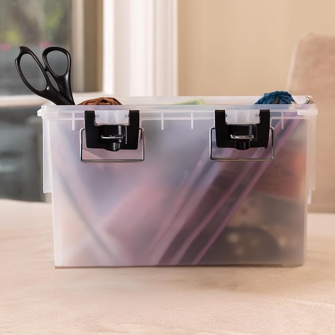 Sheffield XL Ammo Box Made in USA, Stackable Lockable Ammo Storage Box | 4 Pack Lockable Storage Box, Water and Dust Resistant Dry Box, Secures Hunting Gear, Gun Accessories, Supplies, and Bullets