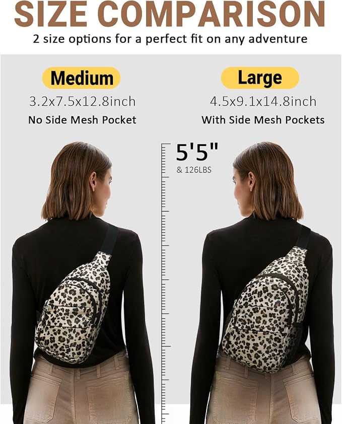 Tuwubi Crossbody Bags for Women, Sling Bag for Men | Small Hiking Backpack Shoulder Bag Lightweight for Outdoors Travel