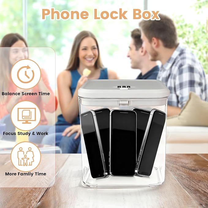 Small Lock Box for Safe Medication,Clear Lock Box with Combination Code,Locked Medicine for Pills First Aid,Lockable storage box for Snack/Fridge/Food/Phone medicine Organizer 5.5x5.5x5.6in