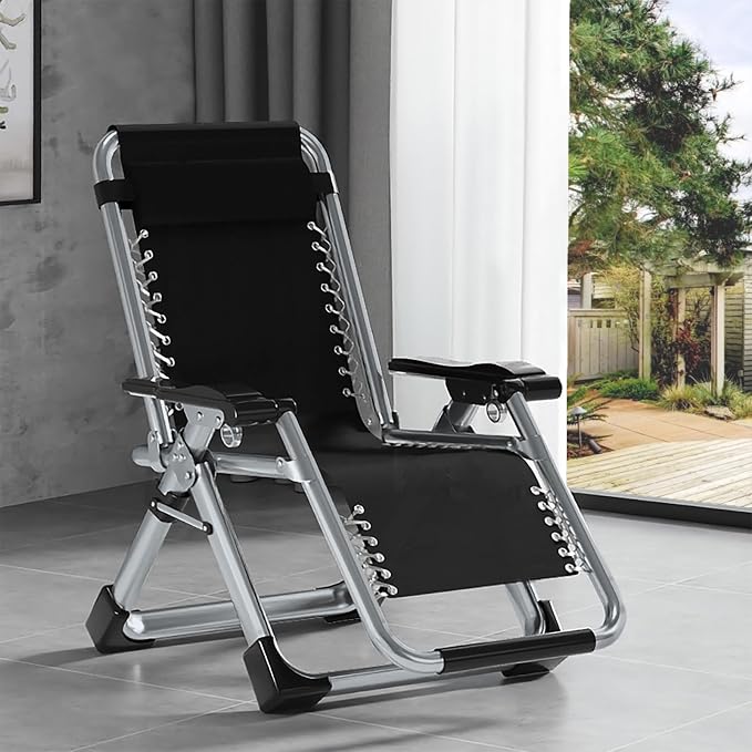 Comfy Folding Recliner Chair -Bedroom Living Room Chairs | Patio Lounge Chair with Removable Cushion for Indoor Outdoor